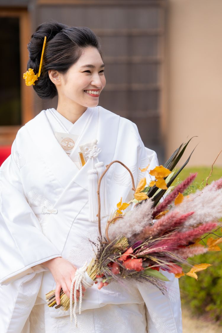 稲穂のドライブーケ