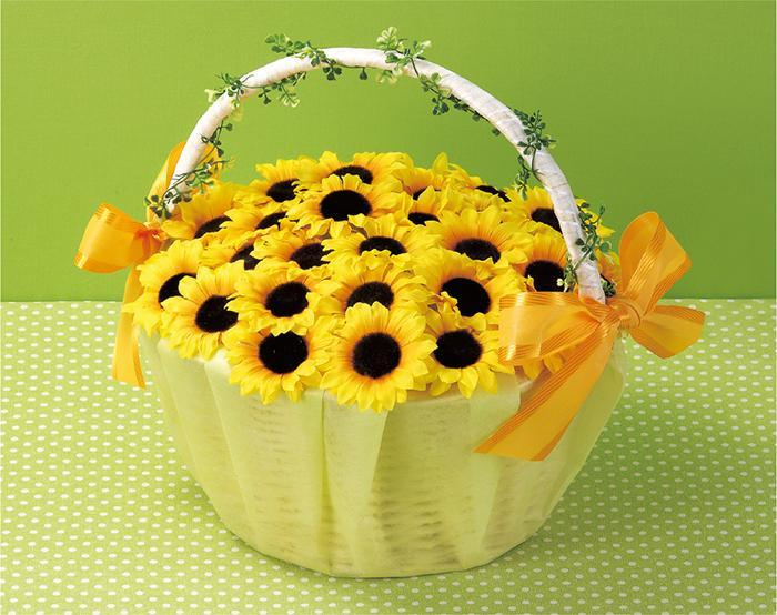 ひまわり耳かき40個セット　１３８６０円（税込み）：サイズ310ｘ340ｘ310ｍｍ：耳かき1本（竹、長さ17cm）ｘ40個：バスケット付：ひまわり耳かき単品x1 253円