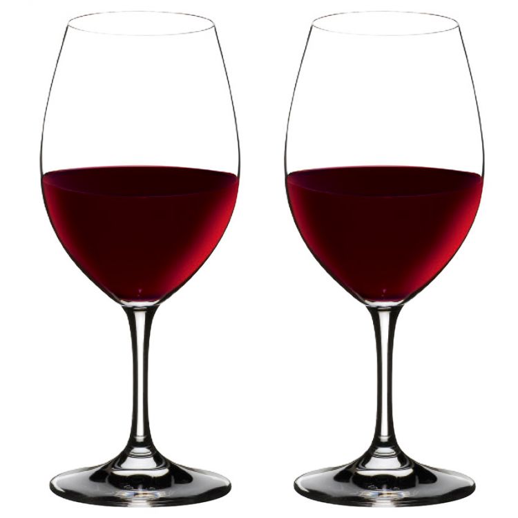 リーデル（オヴァチュア）レッドワインペア ￥3300（税込み）径5.7☓H18.7㎝　350㎖