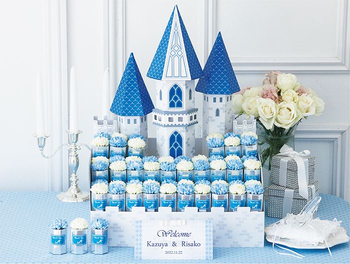 ドリームシャトー52個セット28600円・サイズ340mmx420mmx540mm・チョコ2粒x52個・単品追加1個345円