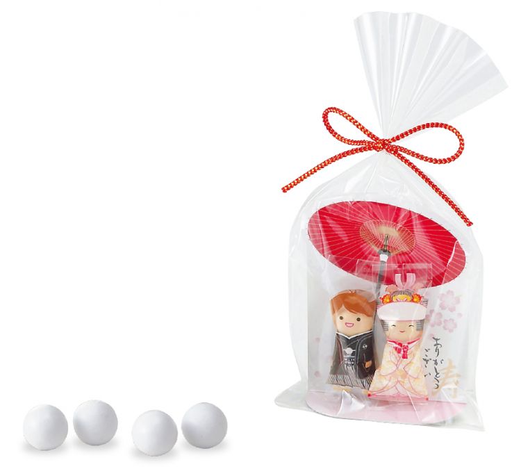 チョコッと愛あい傘 270円(税込み）・サイズ20☓75☓150mm・チョコ2粒☓2袋