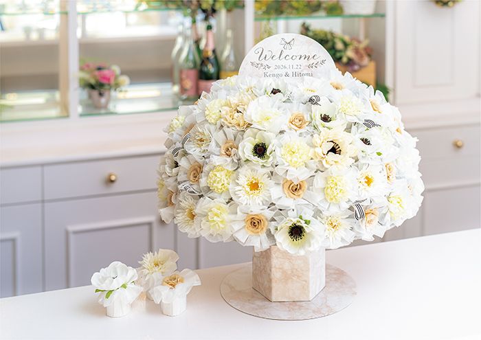 ビアンカドーム50個セット23650円・サイズ約430☓500☓270mm・ハートクッキー（プレーン）2枚☓50個　・追加単品1個313円（税込み）