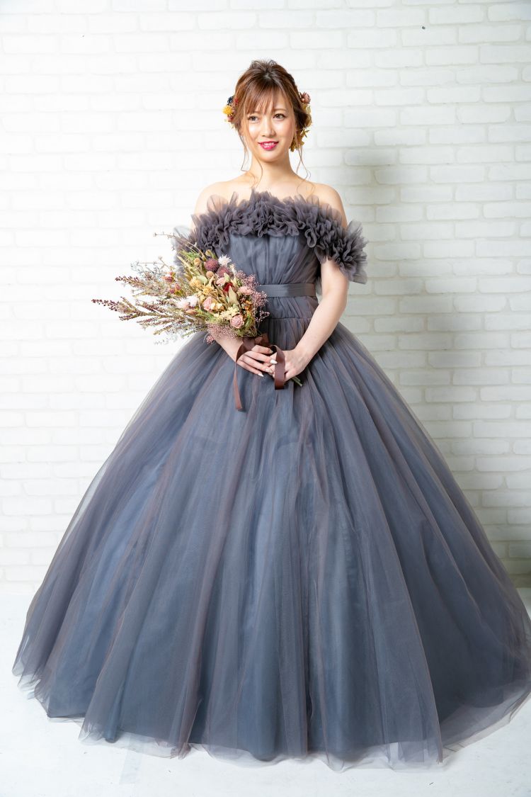 カラードレス/チャコールグレー